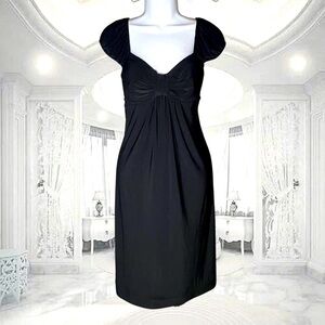 Sangria Black Dress Women 8 Empire Waist Cape Sleeves On Or Off Shoulders​